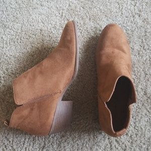 Brown ankle booties